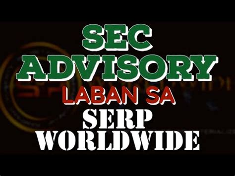 serp worldwide corporation login|SEC ADVISORY .